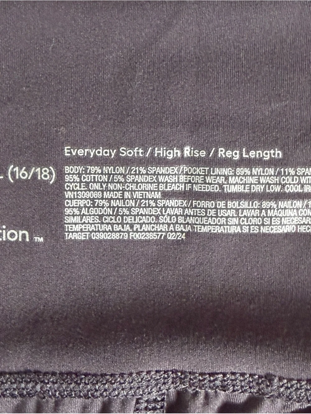 All in Motion Girls XXL 16/18 Black Everyday Soft Joggers NWT